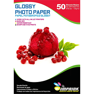10 unidades Papel fotográfico adhesivo glossy 135 Gramos 