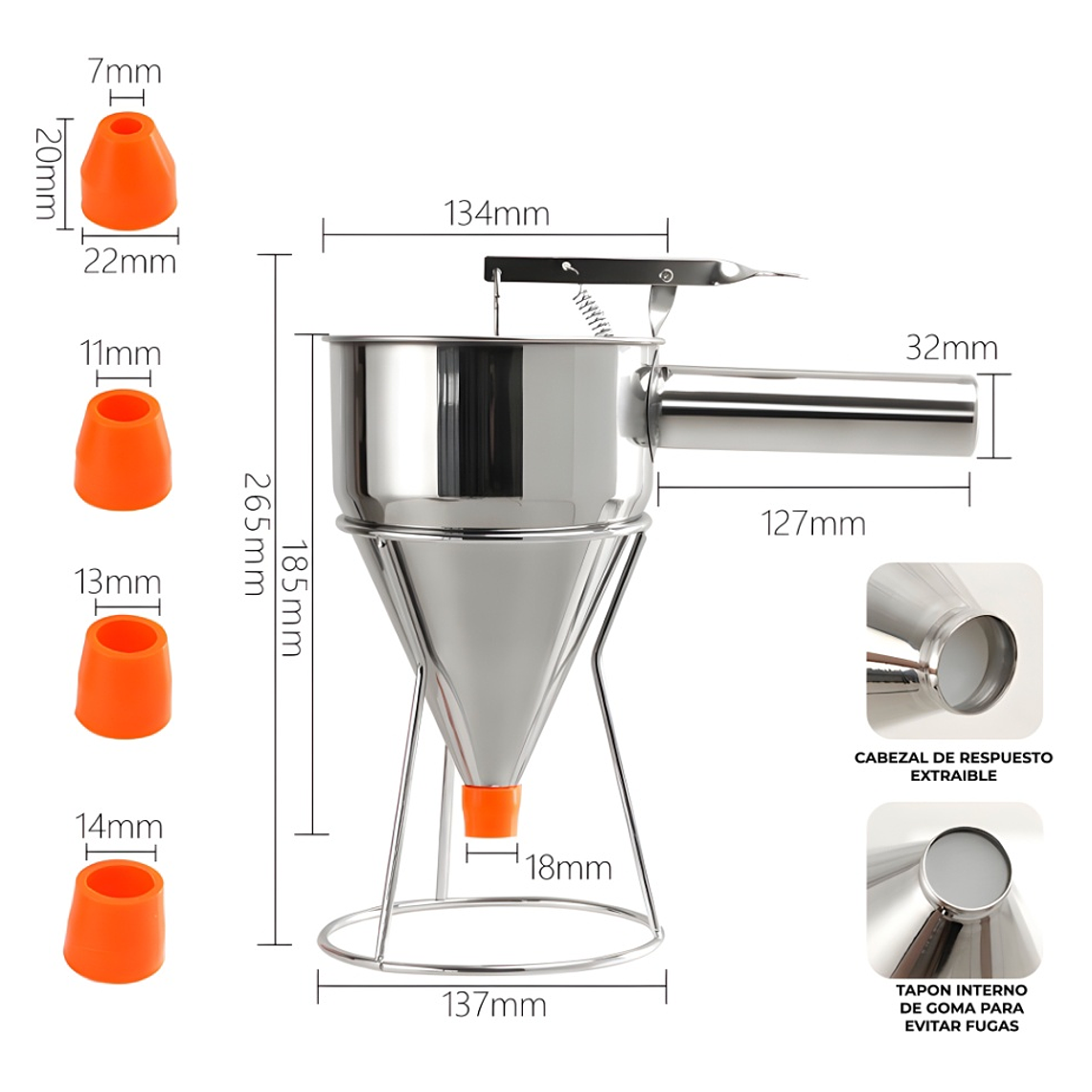 Dispensador Ceras Parafinas Vela Acero Inoxidable 1200ml 2