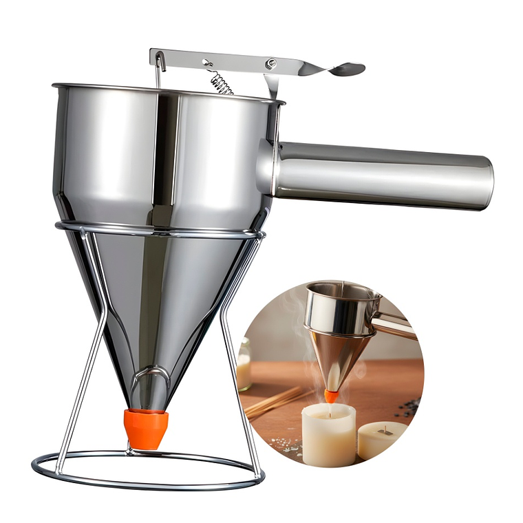 Dispensador Ceras Parafinas Vela Acero Inoxidable 1200ml 1