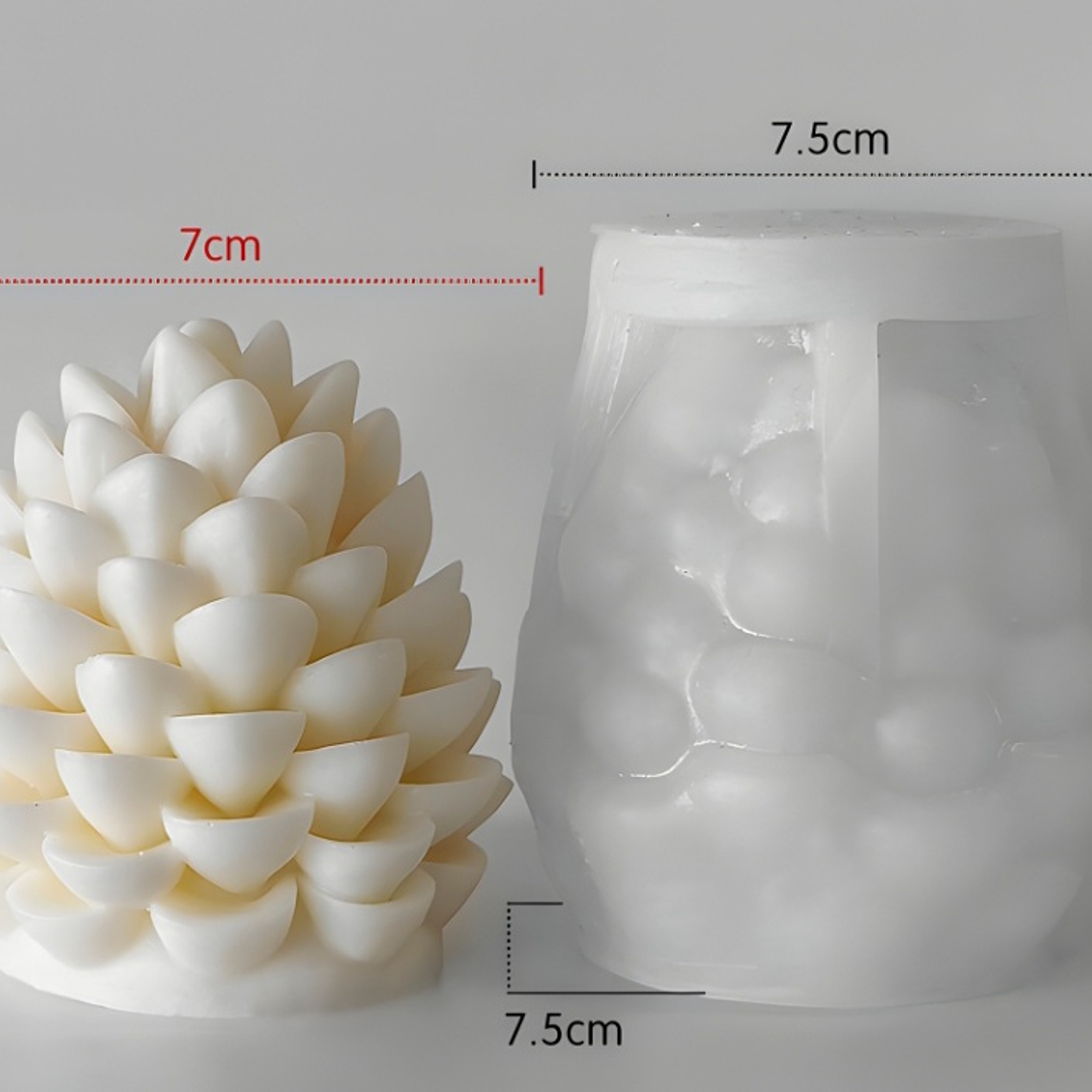 Molde Silicona Piña Velas 8,1 X 7,5 CM 2