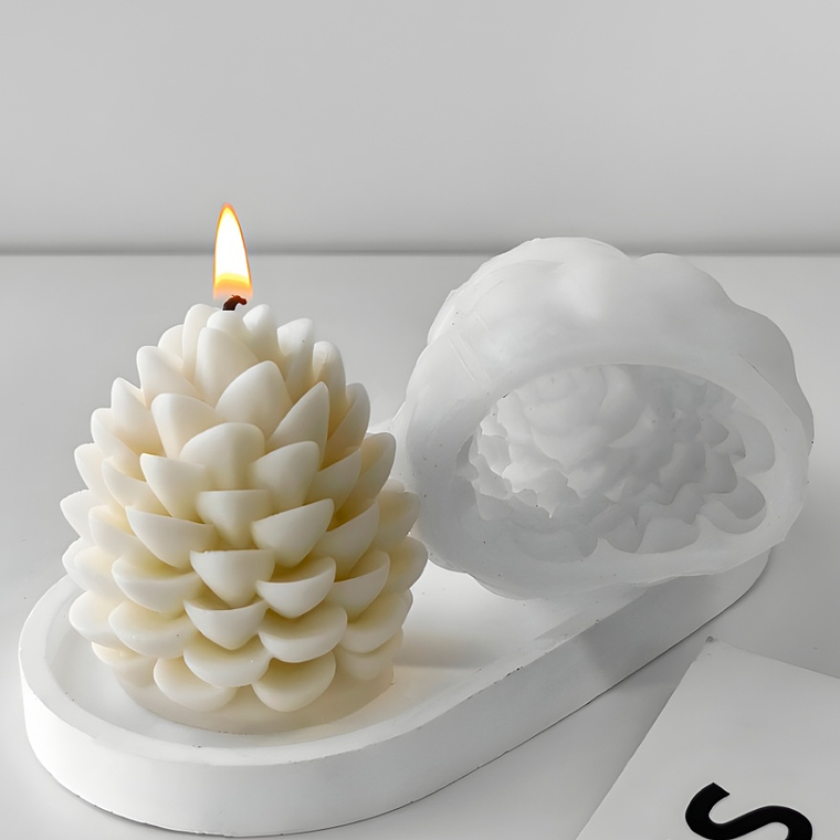 Molde Silicona Piña Velas 8,1 X 7,5 CM 3