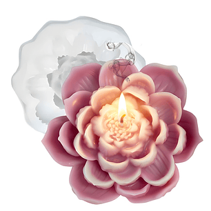 Molde silicona Flor de Loto velas 