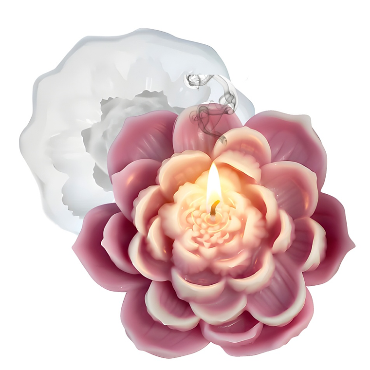 Molde silicona Flor de Loto velas  1