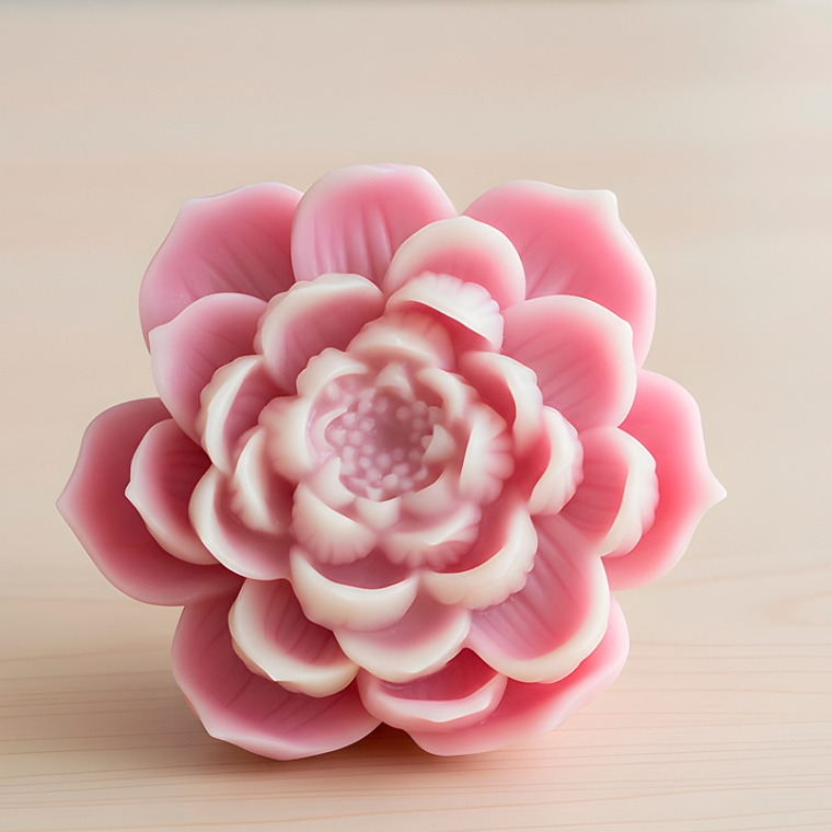Molde silicona Flor de Loto velas  3