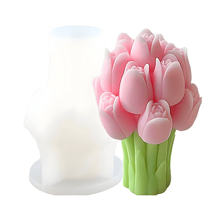 Molde de Silicona Ramo Tulipanes velas 