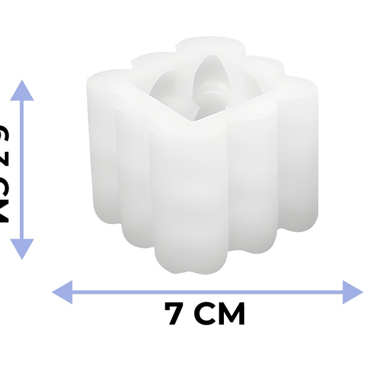 Molde de Silicona Cubo de Corazones Velas  2