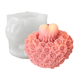 Molde Silicona Bouquet de Rosas Velas
