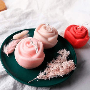 Molde de silicona Rosa para vela 