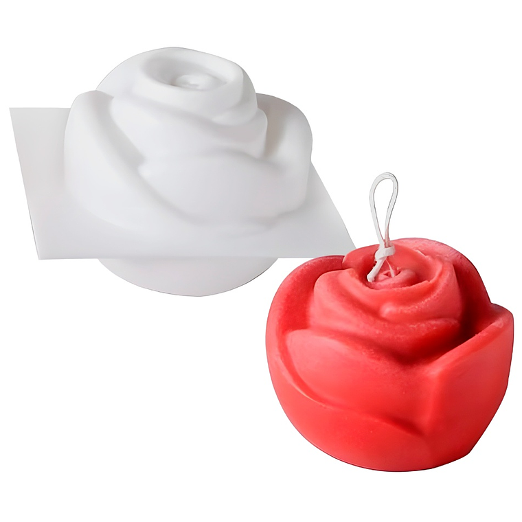 Molde de silicona Rosa para vela  2