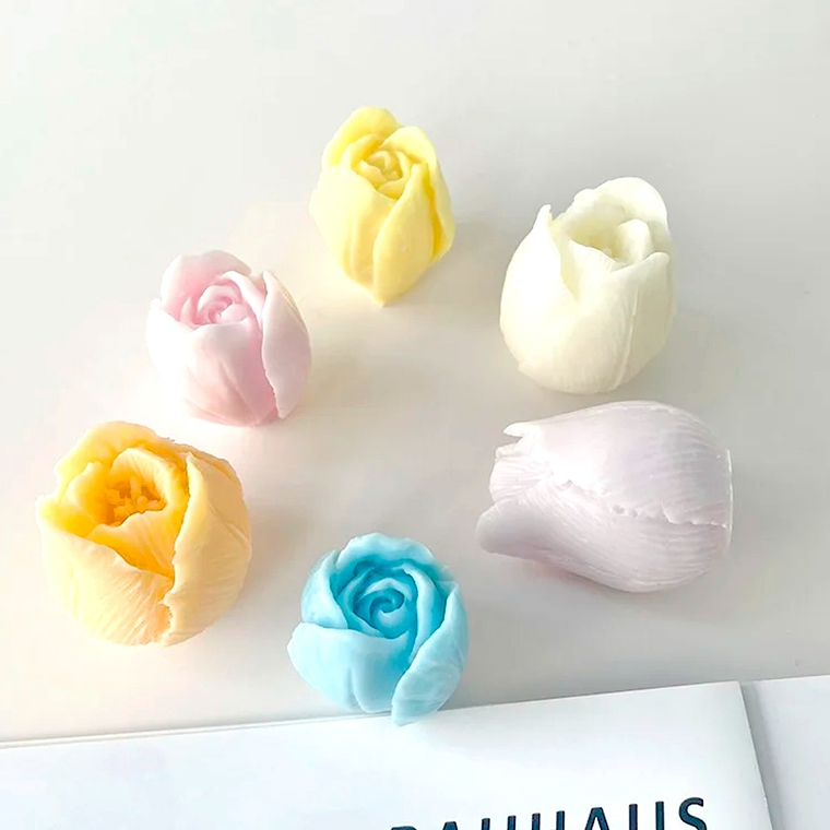 Molde silicona tulipán velas  3