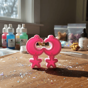 Molde para resina  Aro luna y estrella 