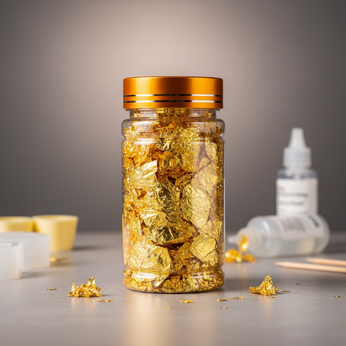 Decoración Resina Pan De Oro Grande 2