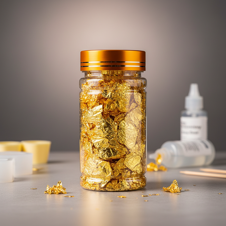 Decoración Resina Pan De Oro Grande 2