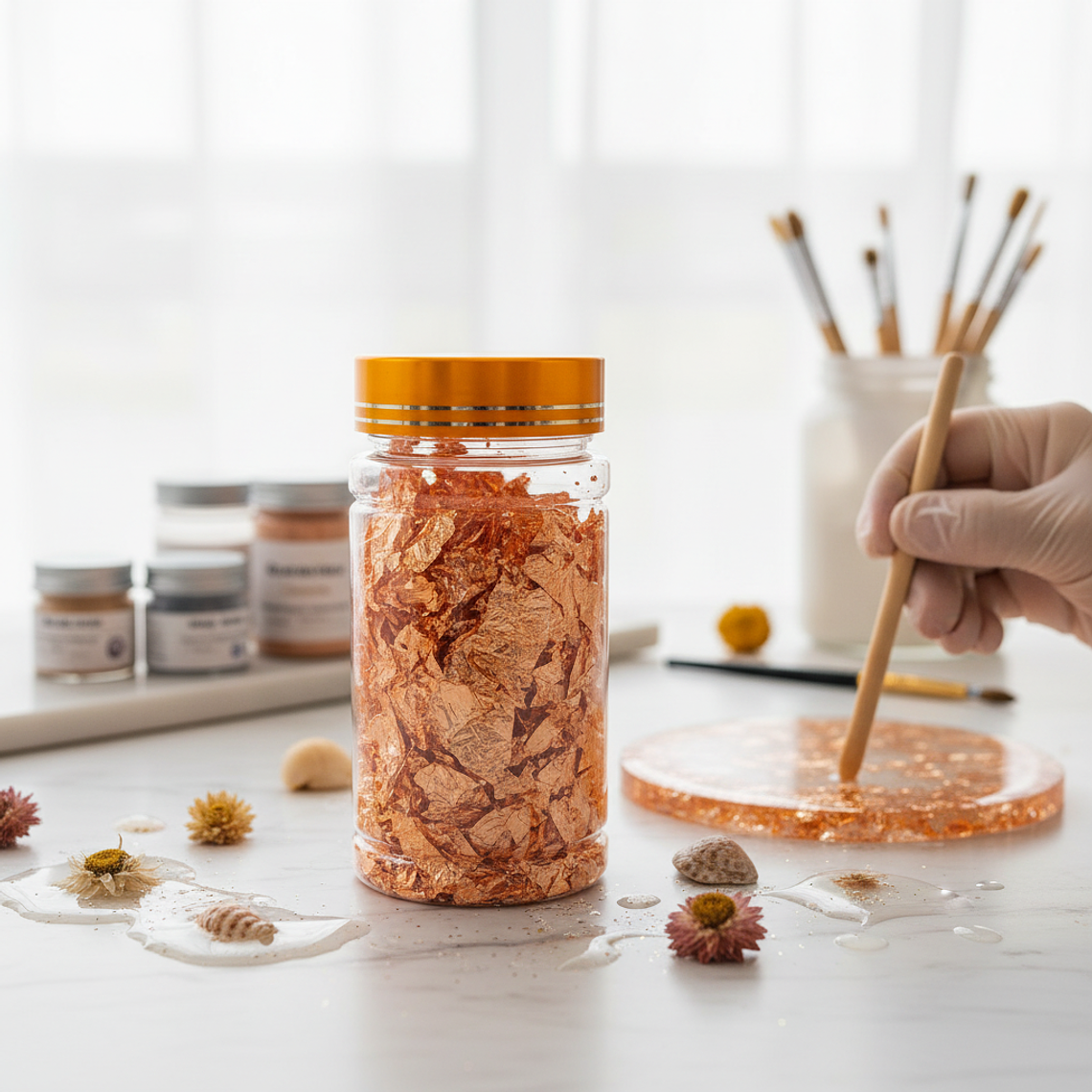 Decoración Resina Pan De Oro Grande 3