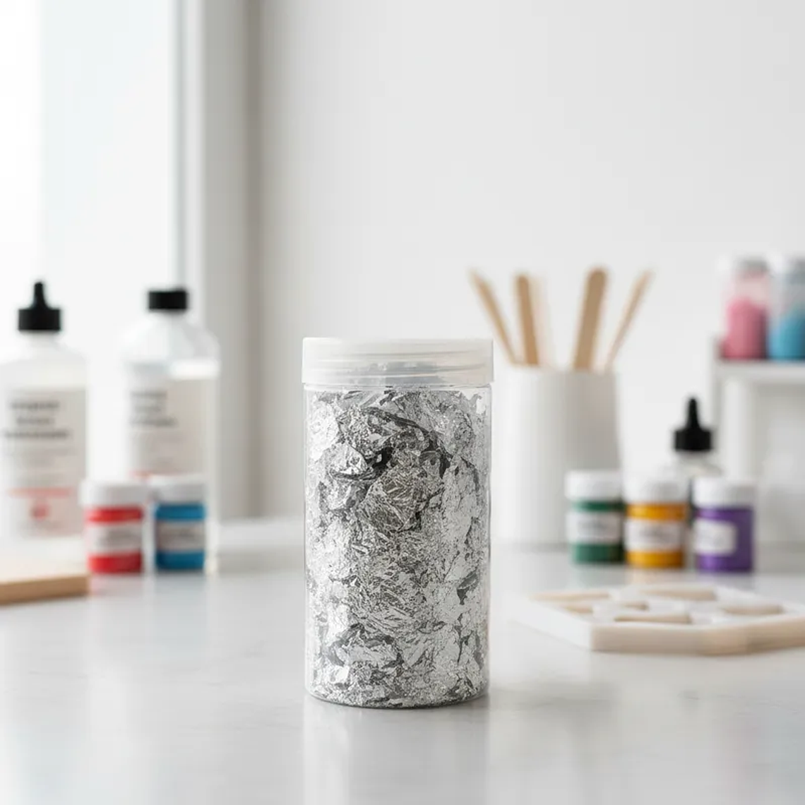 Decoración Resina Pan De Oro Grande 4