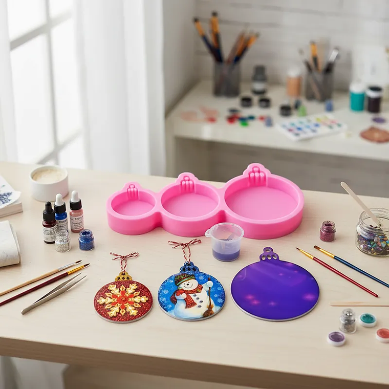 molde resina Bolas de navidad  1