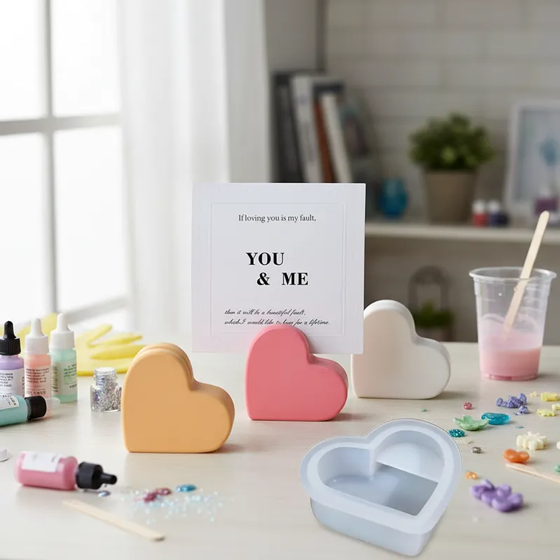 Molde corazon porta foto o tarjeta  1