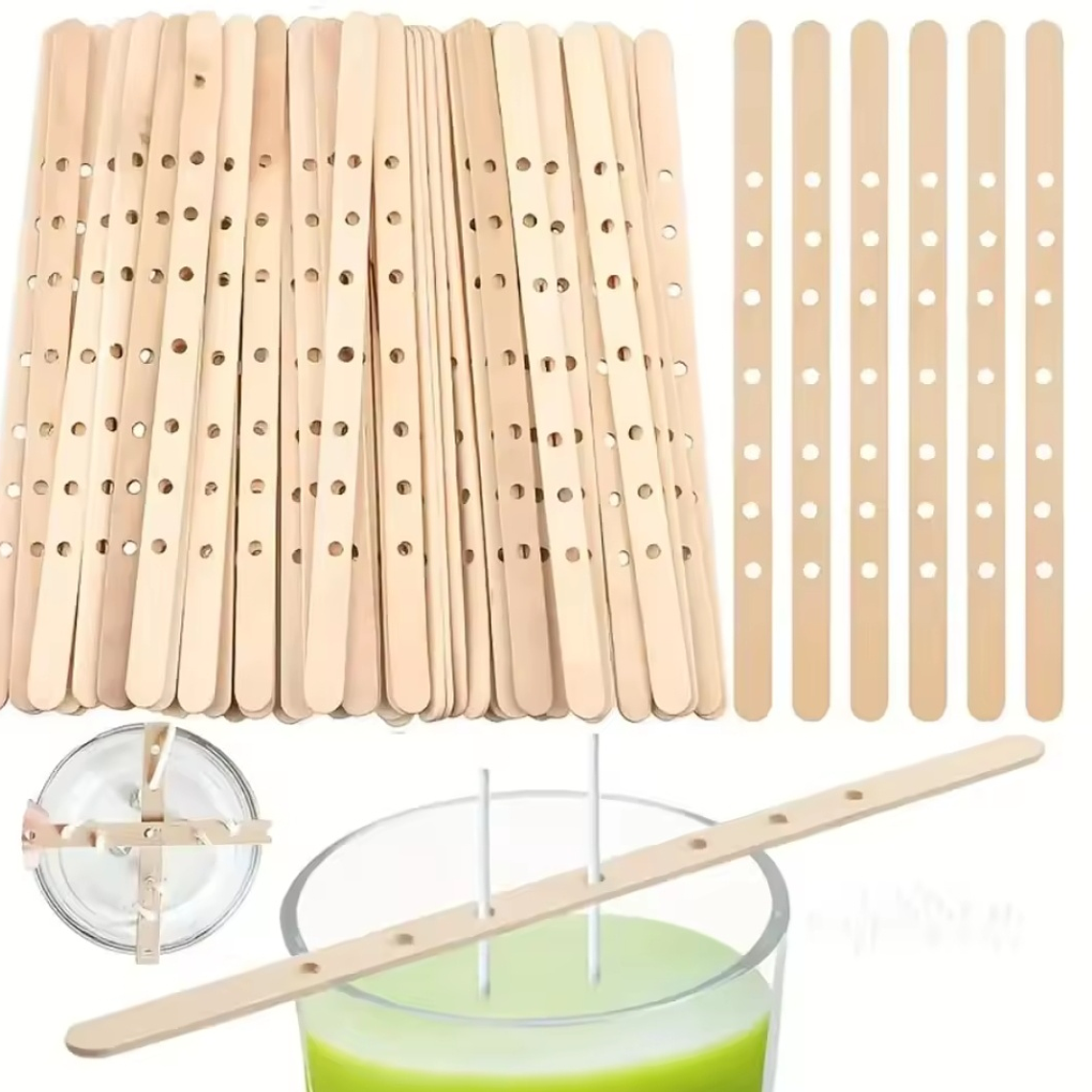 Centrador de mechas para velas (madera) 1