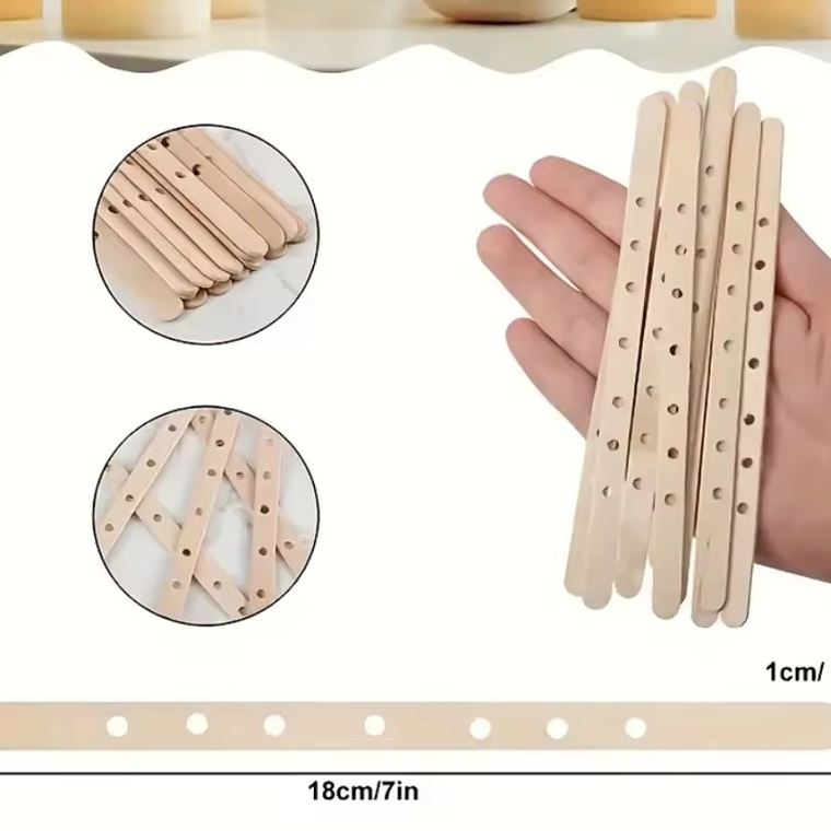 Centrador de mechas para velas (madera) 2