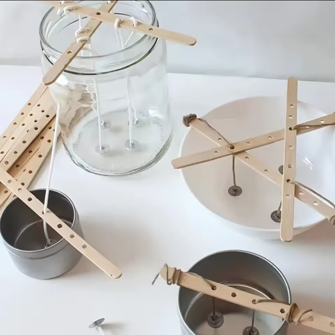 Centrador de mechas para velas (madera) 6