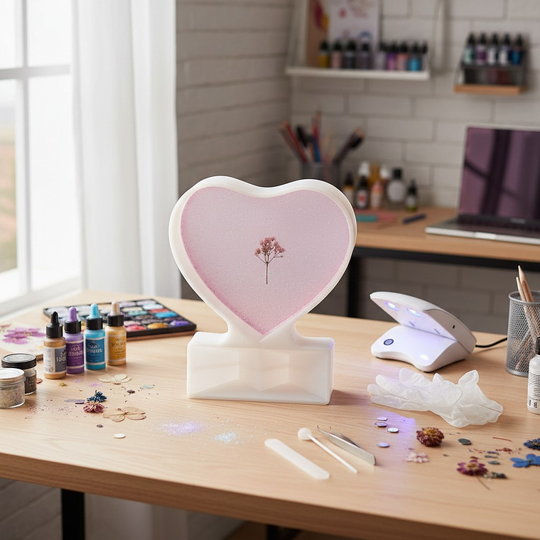 Molde para resina Retrato Corazón  pequeño 1