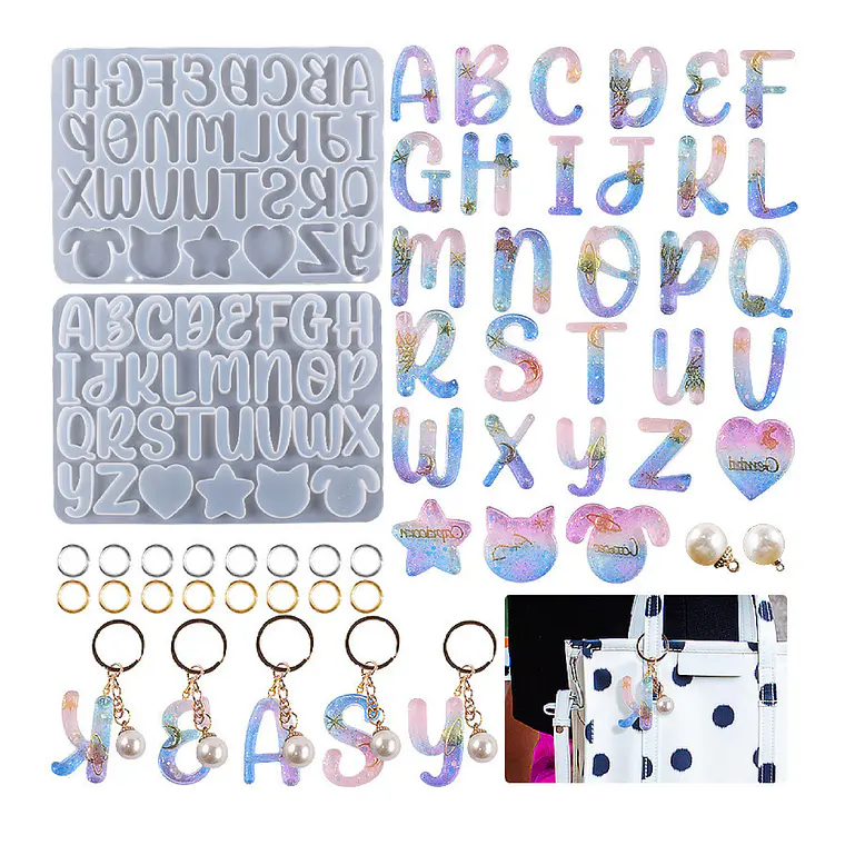 Molde De Silicona Resina Epóxica Letras Alfabeto Figuras Abecedario 1