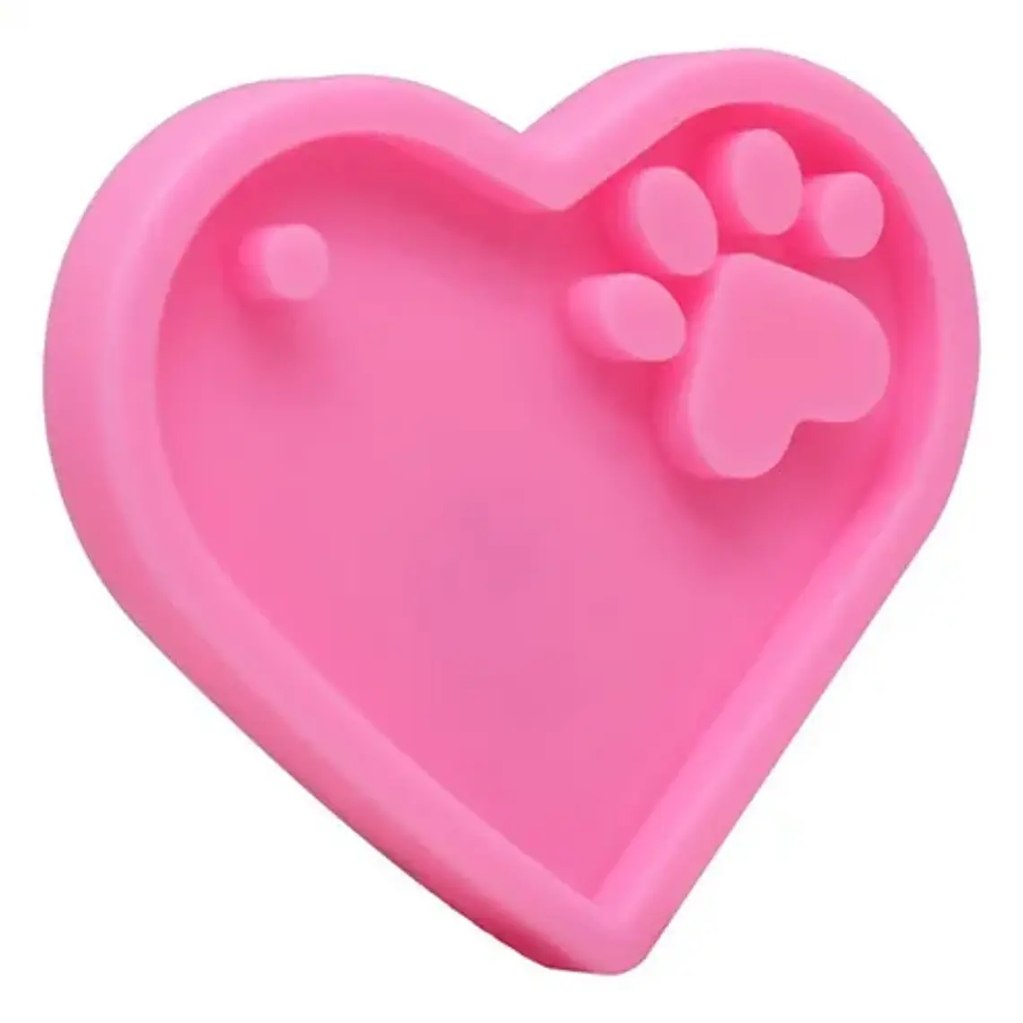 Llavero Con Forma De Huella De Perro, De Resina 1