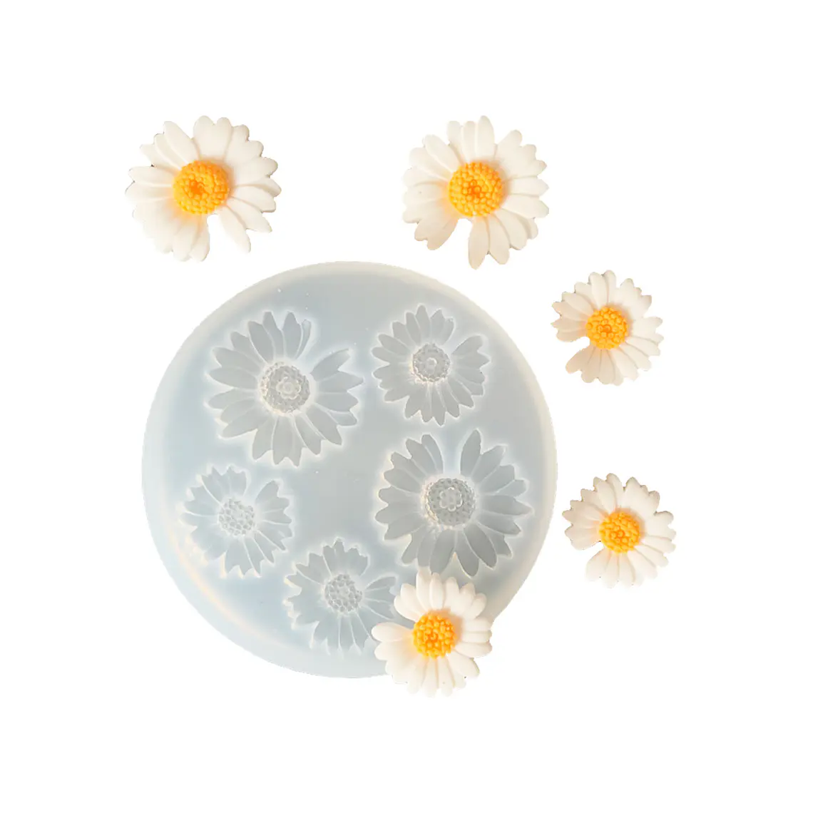 Molde Silicona Forma Margarita Manualidades Velas Resina 1