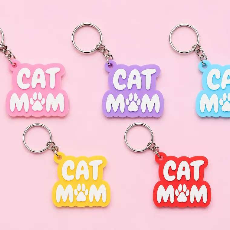 Dije para llavero Cat mom 1