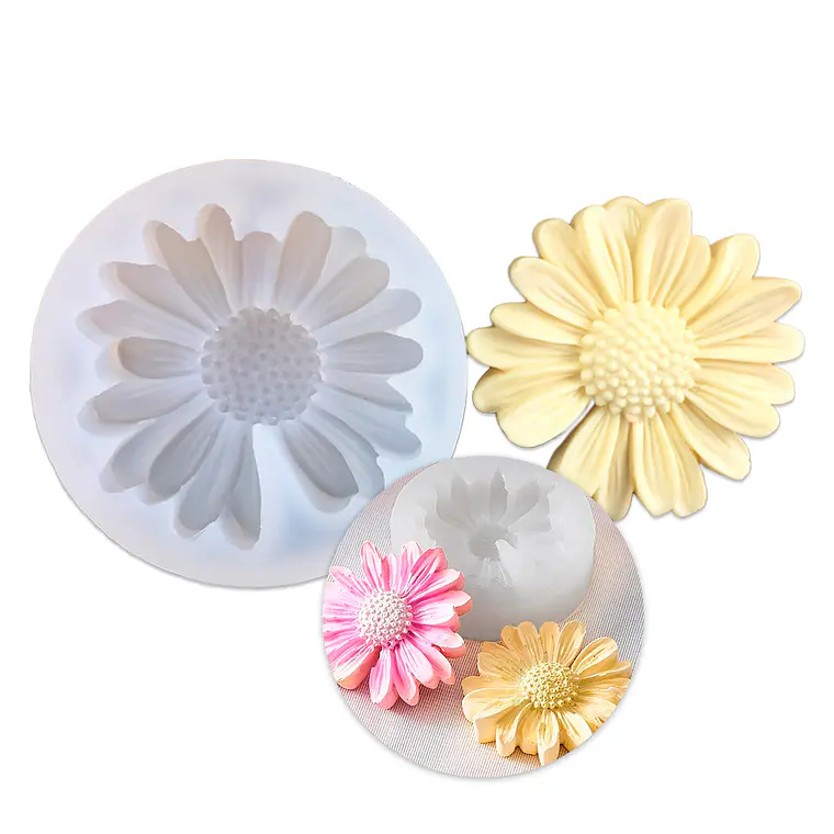 Moldes Silicona Velas Resina Forma Margarita  1