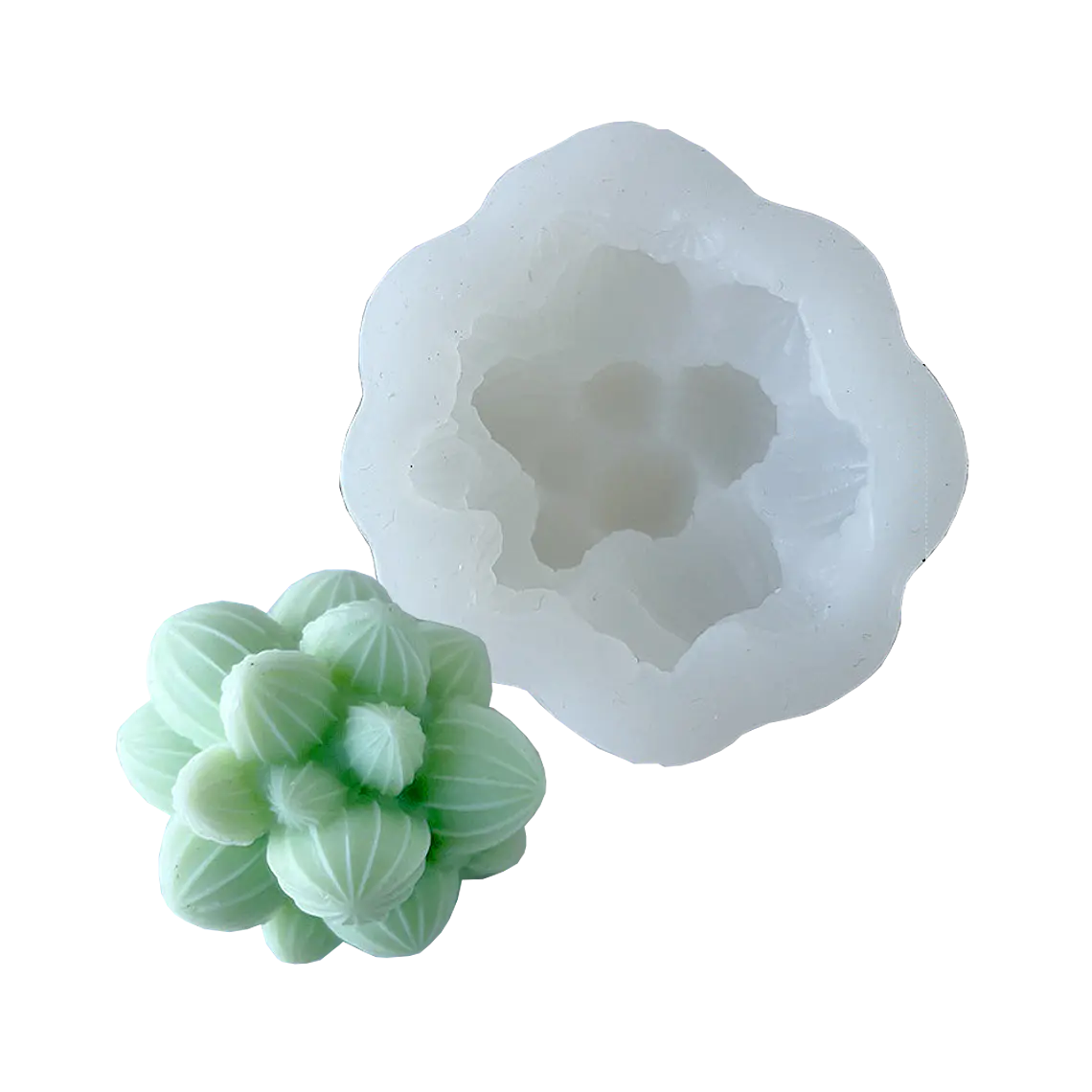 Molde Silicona Velas Suculentas 5,5x5,4 cm 1