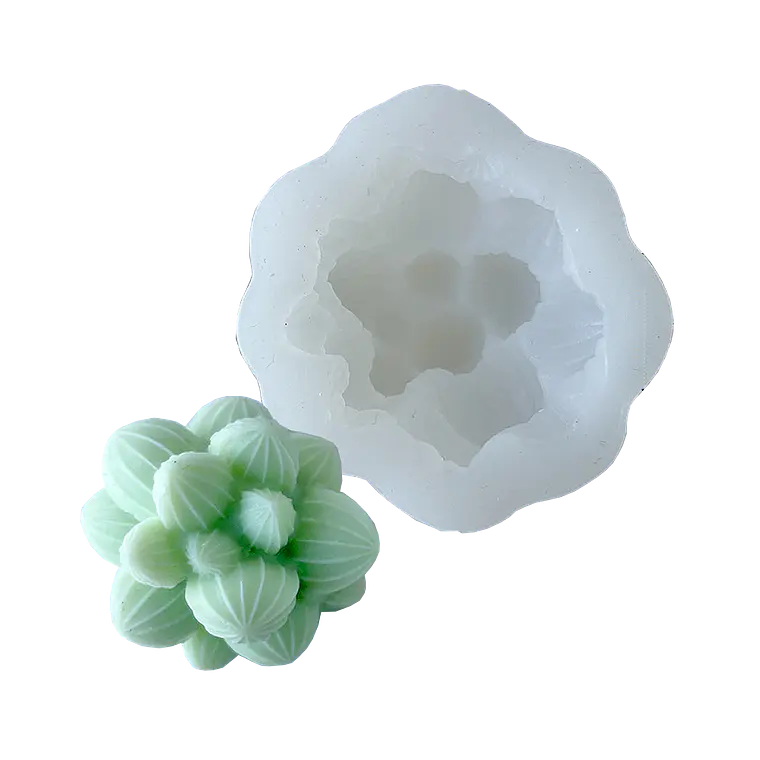 Molde Silicona Velas Suculentas 5,5x5,4 cm 1