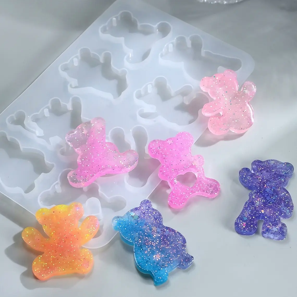 MOLDE SILICONA P/RESINA -OSO 1