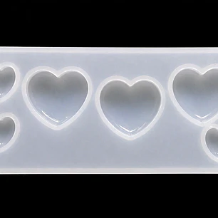 molde de silicona para resina de corazones 