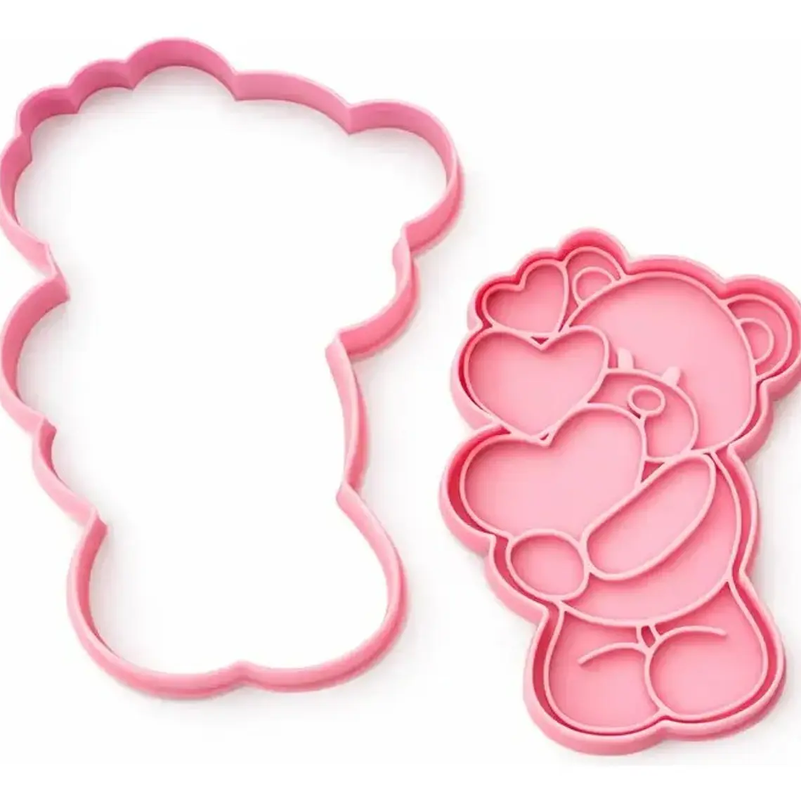 Cortador galleta + stamp oso corazón  2