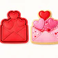 Cortador galleta + stamp carta-corazones - Miniatura 1