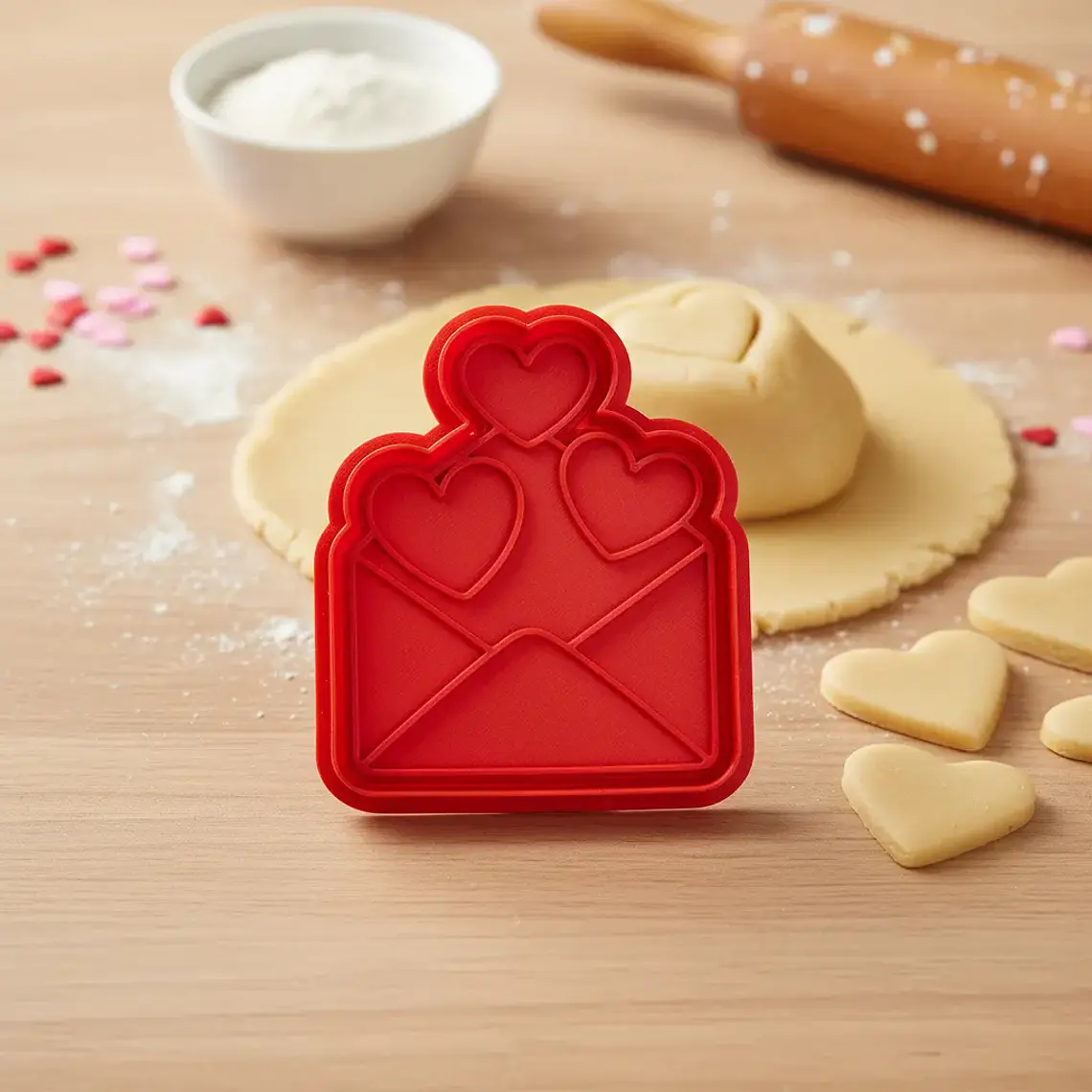 Cortador galleta + stamp carta-corazones 2
