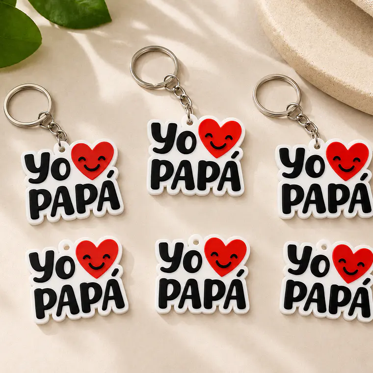 Llavero día del padre: corazón. POR MAYOR 1