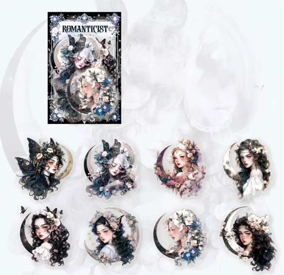 Set de Stickers “Romanticist Moon & Bloom” 2