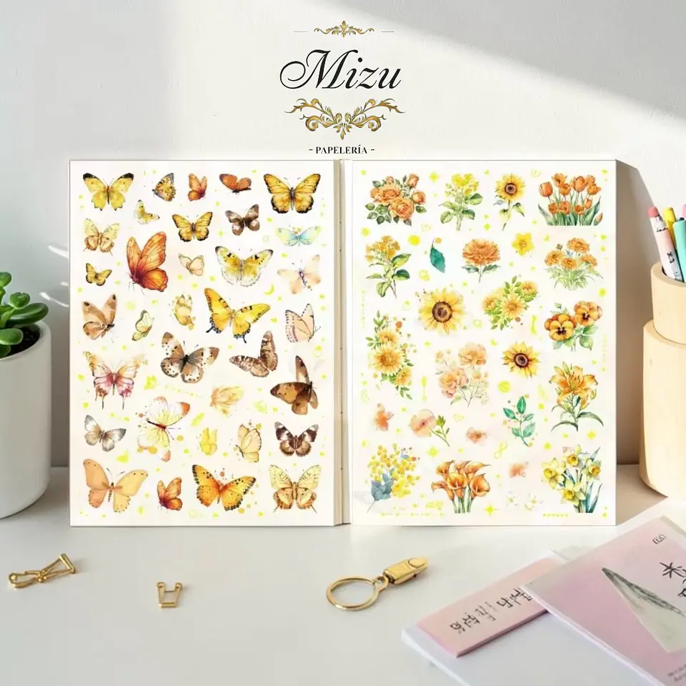 Flores y Mariposas. 2