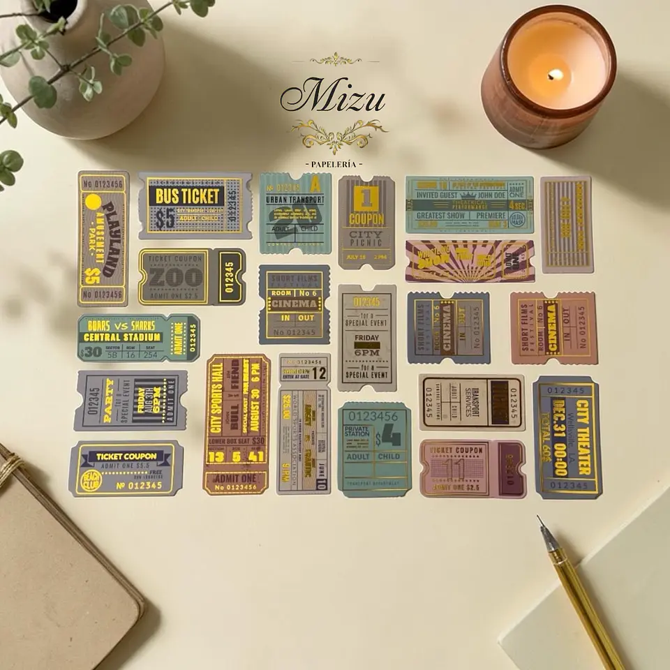 Estilo Vintage – Estampillas y Tickets 6