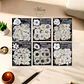 Stickers - Flores Blancas con Bordes Dorados - Miniatura 1