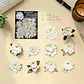 Stickers - Flores Blancas con Bordes Dorados - Miniatura 4