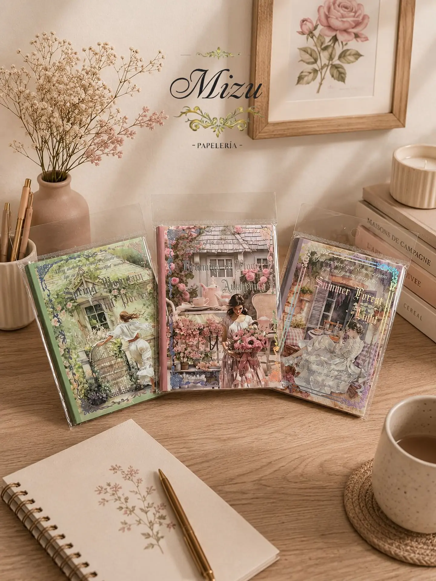 Libro de Stickers - Estética Vintage & Naturaleza 1