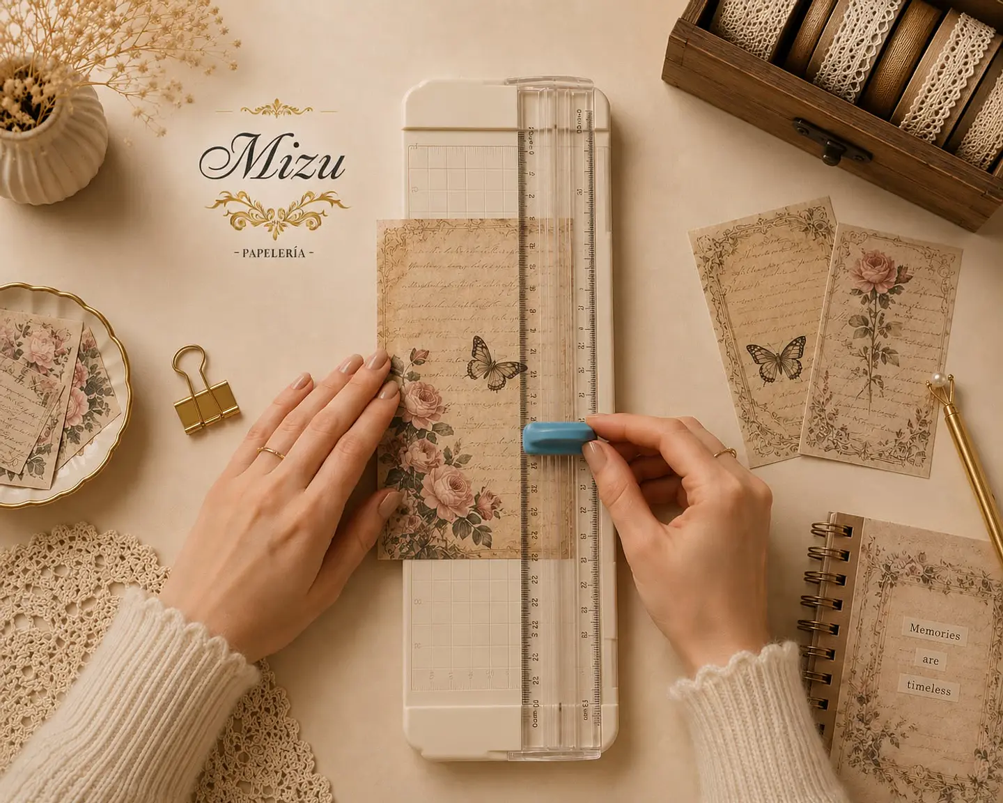 Accesorio - Mini Guillotina Cortadora de Papel Portátil 1