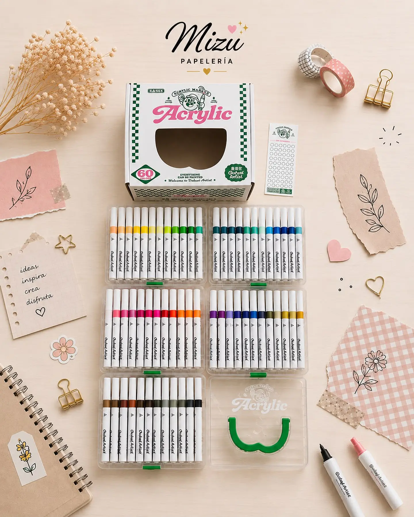 Marcadores - Acrylic 60 pcs 2