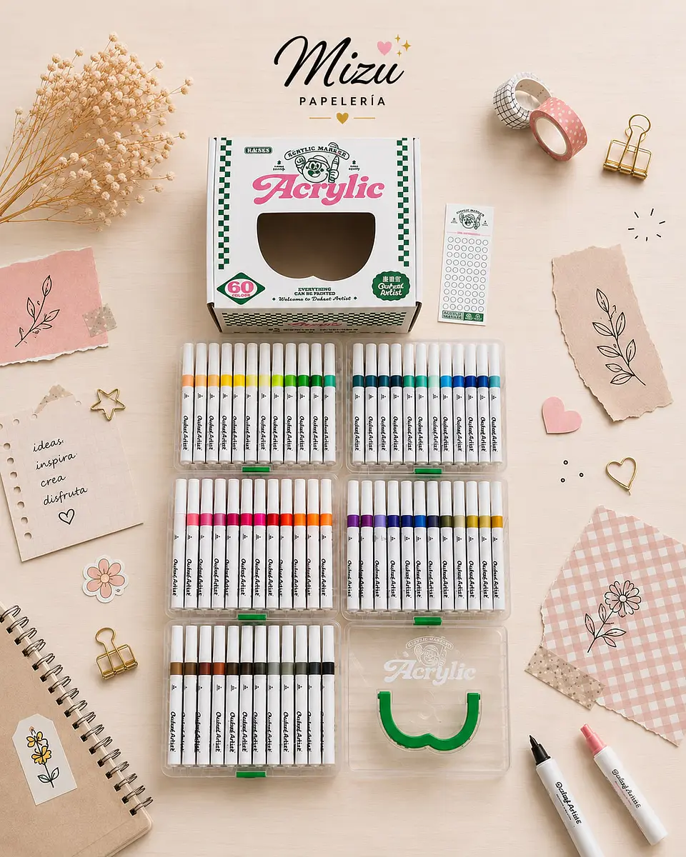 Marcadores - Acrylic 60 pcs 2