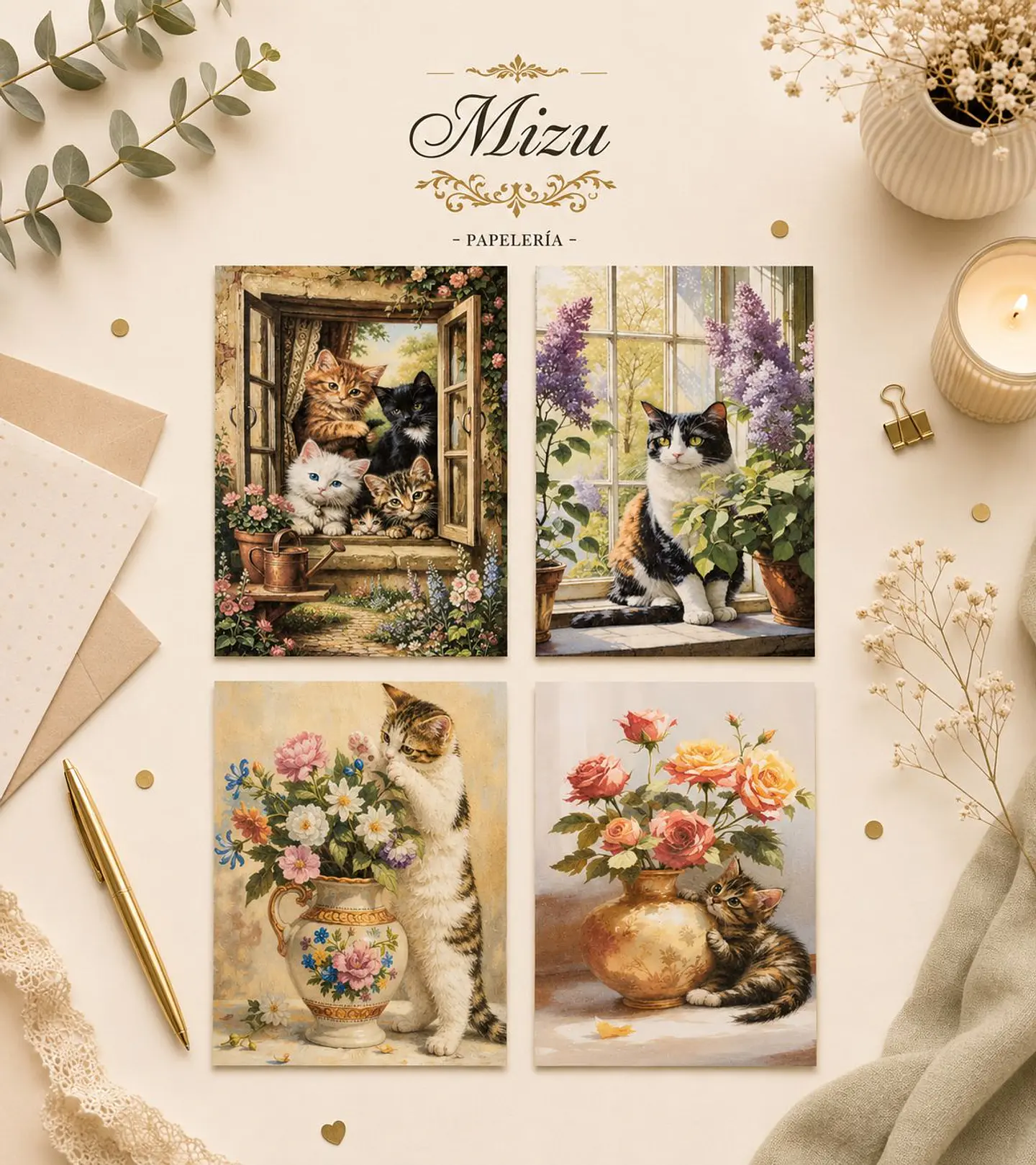 Pack Papelería - Cats & Dogs 4