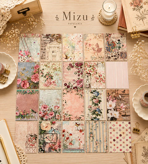Pack Papelería - Vintage Floral
