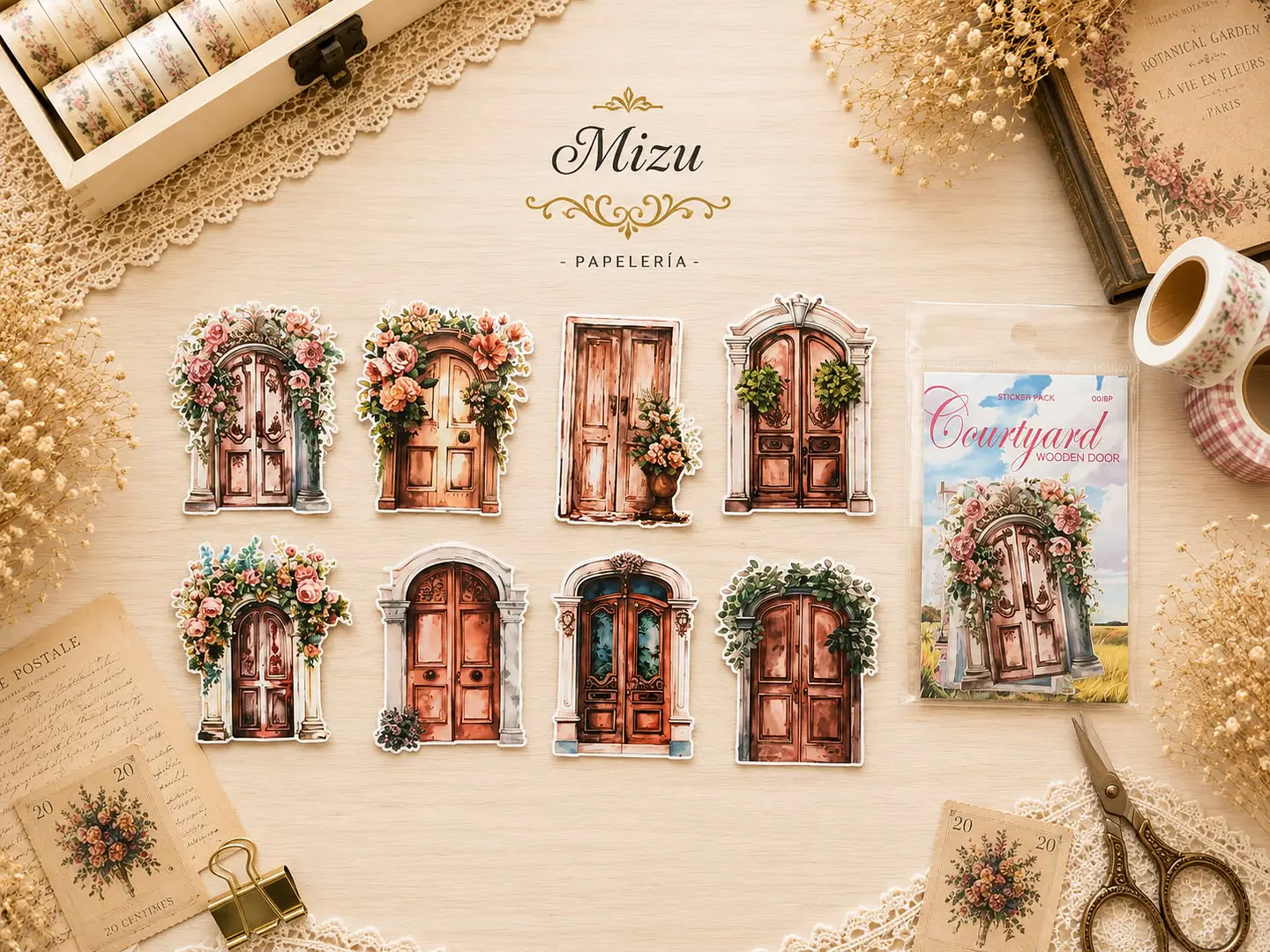 Stickers - Puertas & Flores 4